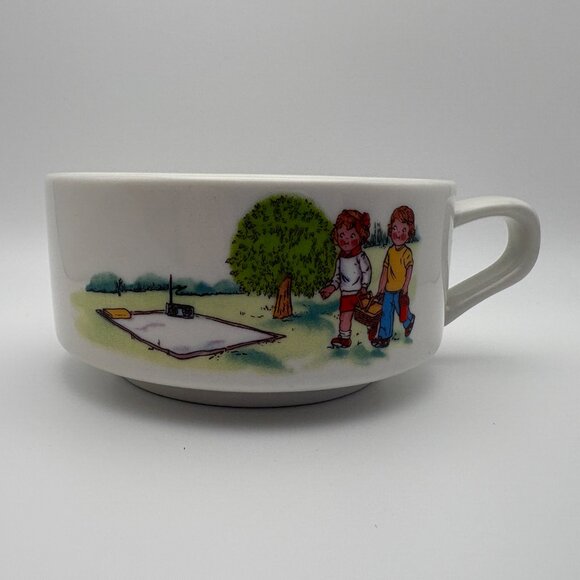 Vintage Retro 1980's Soup Bowl Mug Kids Picnic Summer Picnic (SKU: 259MI) - Picture 4 of 7